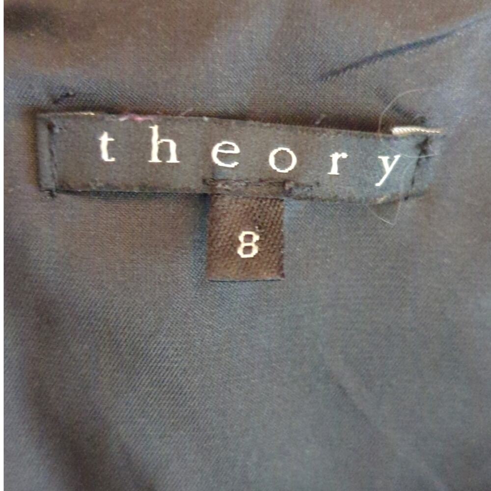 Theory Black Squared Neck‎ Dress Women's Size 8  Academia Preppy Casual - Picture 8 of 8